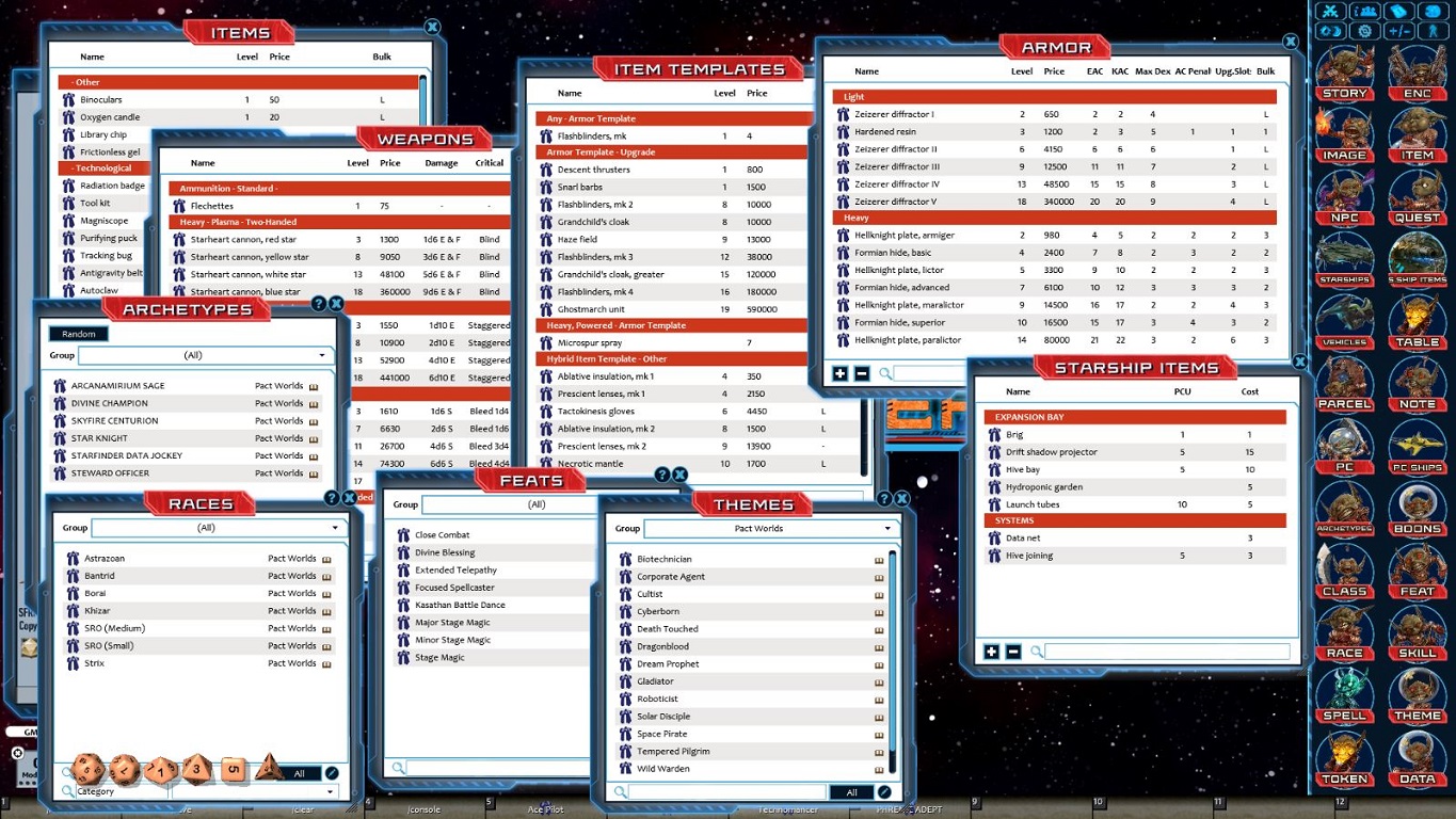 Fantasy Grounds - Starfinder RPG - Pact Worlds (SFRPG) screenshot