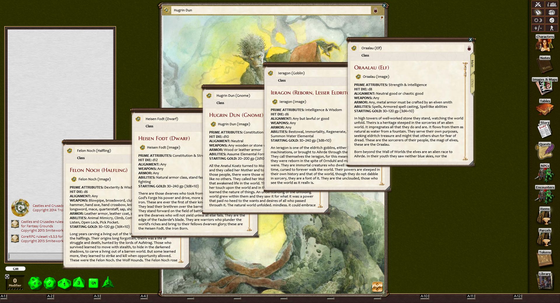 Fantasy Grounds - Players Guide to Aihrde (Castles & Crusades) screenshot