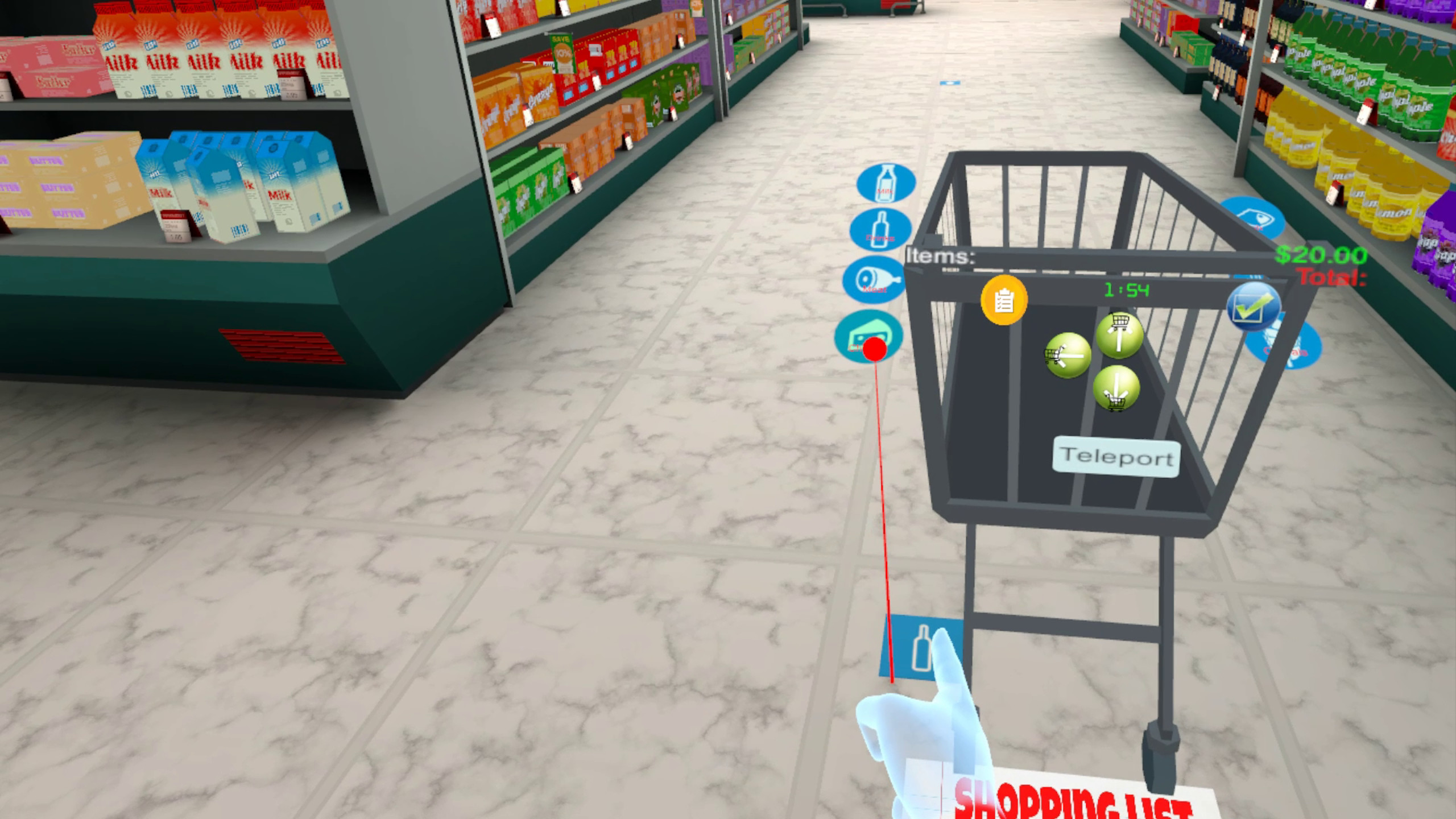 Supermarket VR and mini-games screenshot