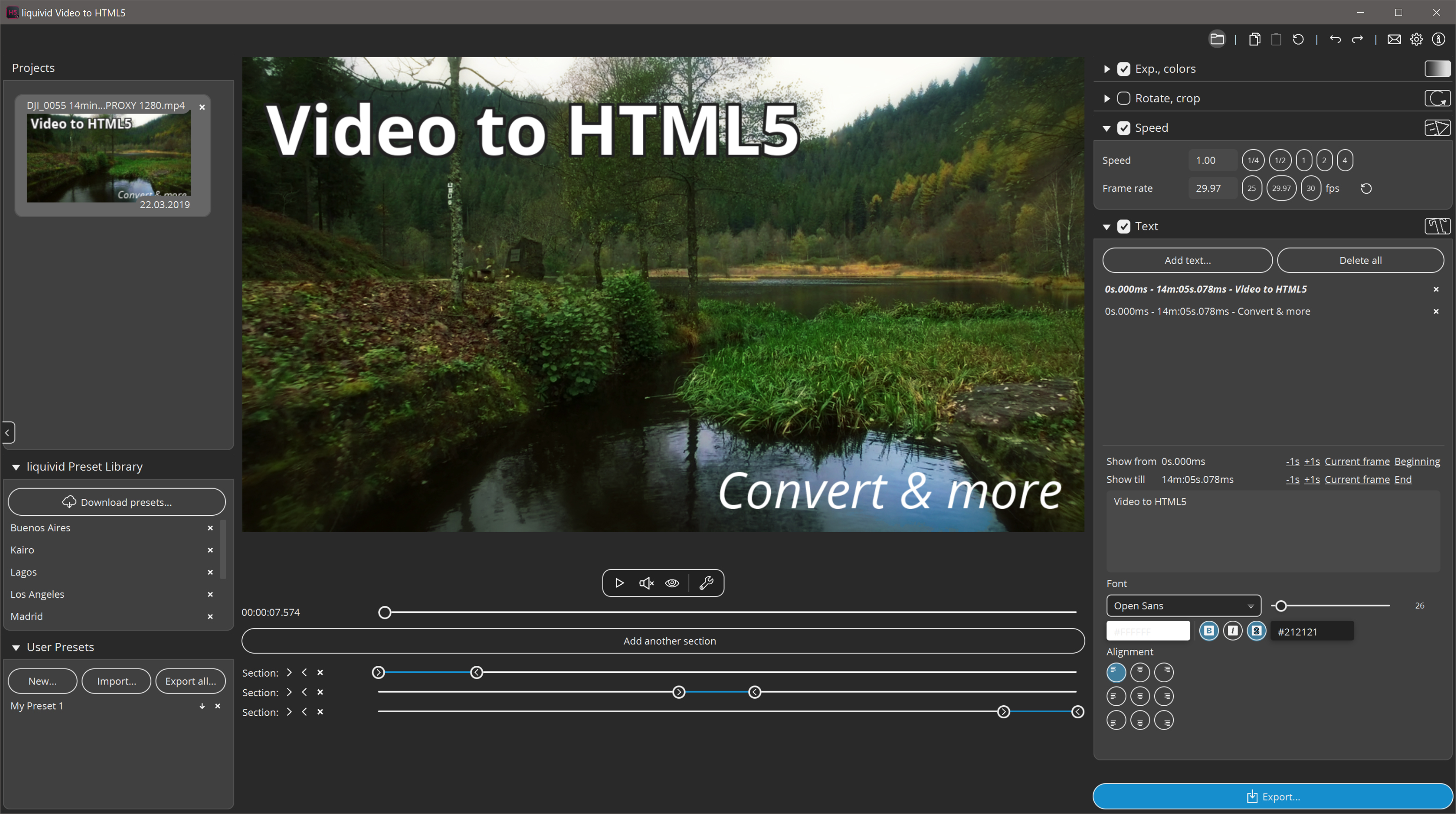 liquivid Video to HTML5 screenshot