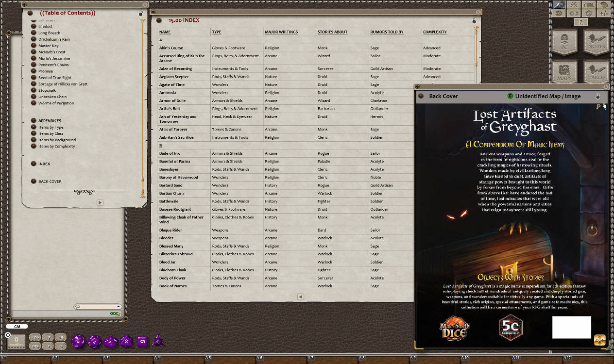 Fantasy Grounds - Lost Artifacts of Greyghast (5E) screenshot