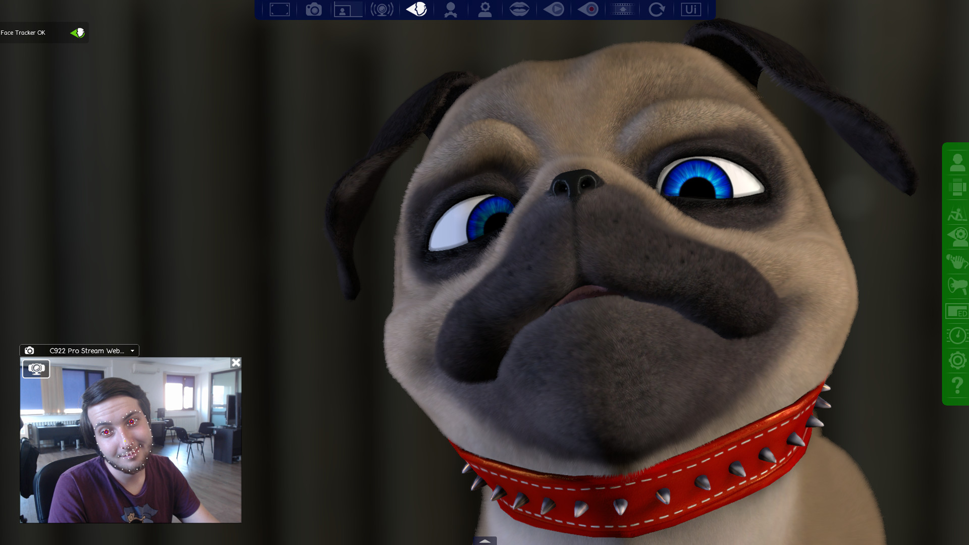 FaceRig Julien the Pug Avatar screenshot