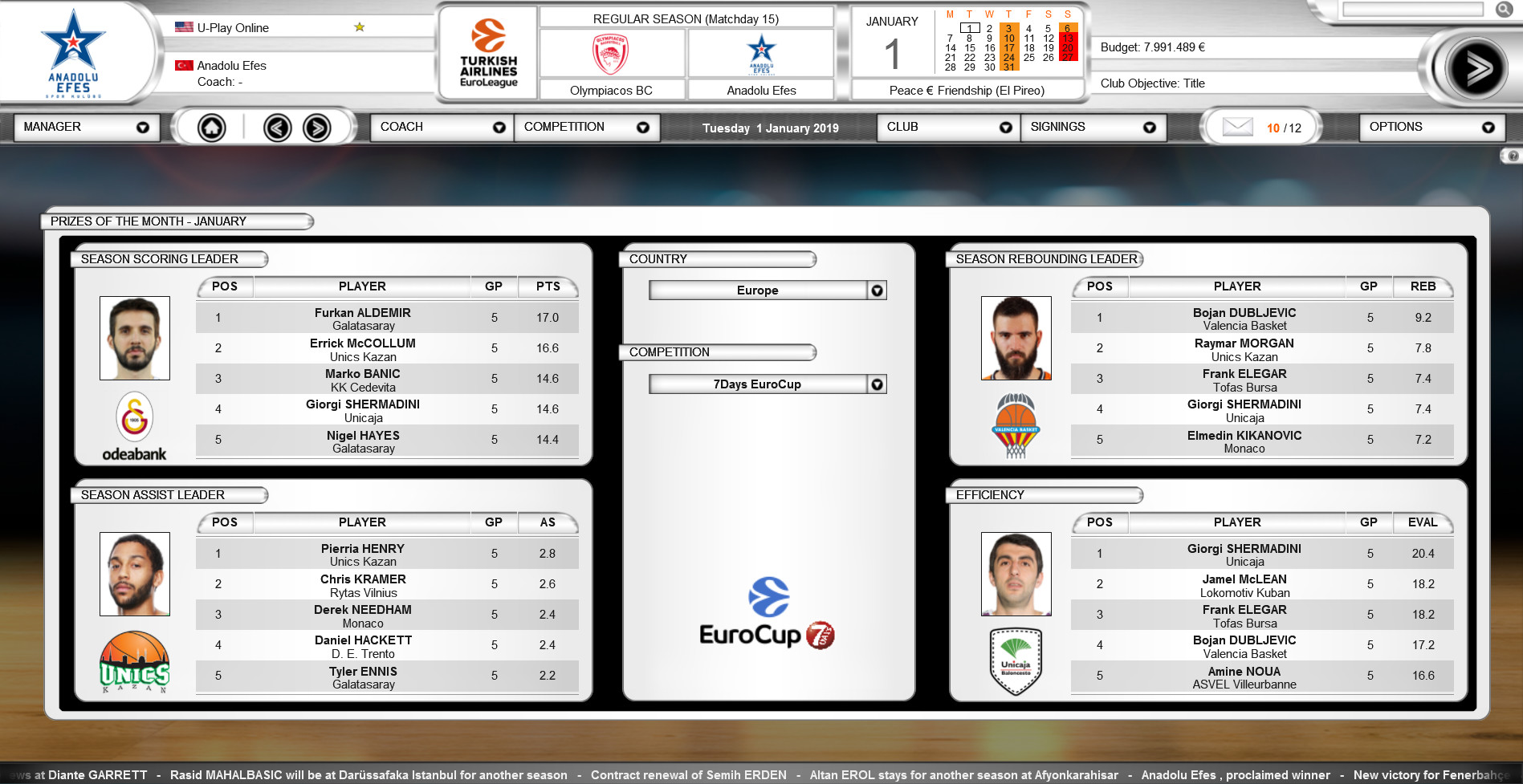 International Basketball Manager screenshot