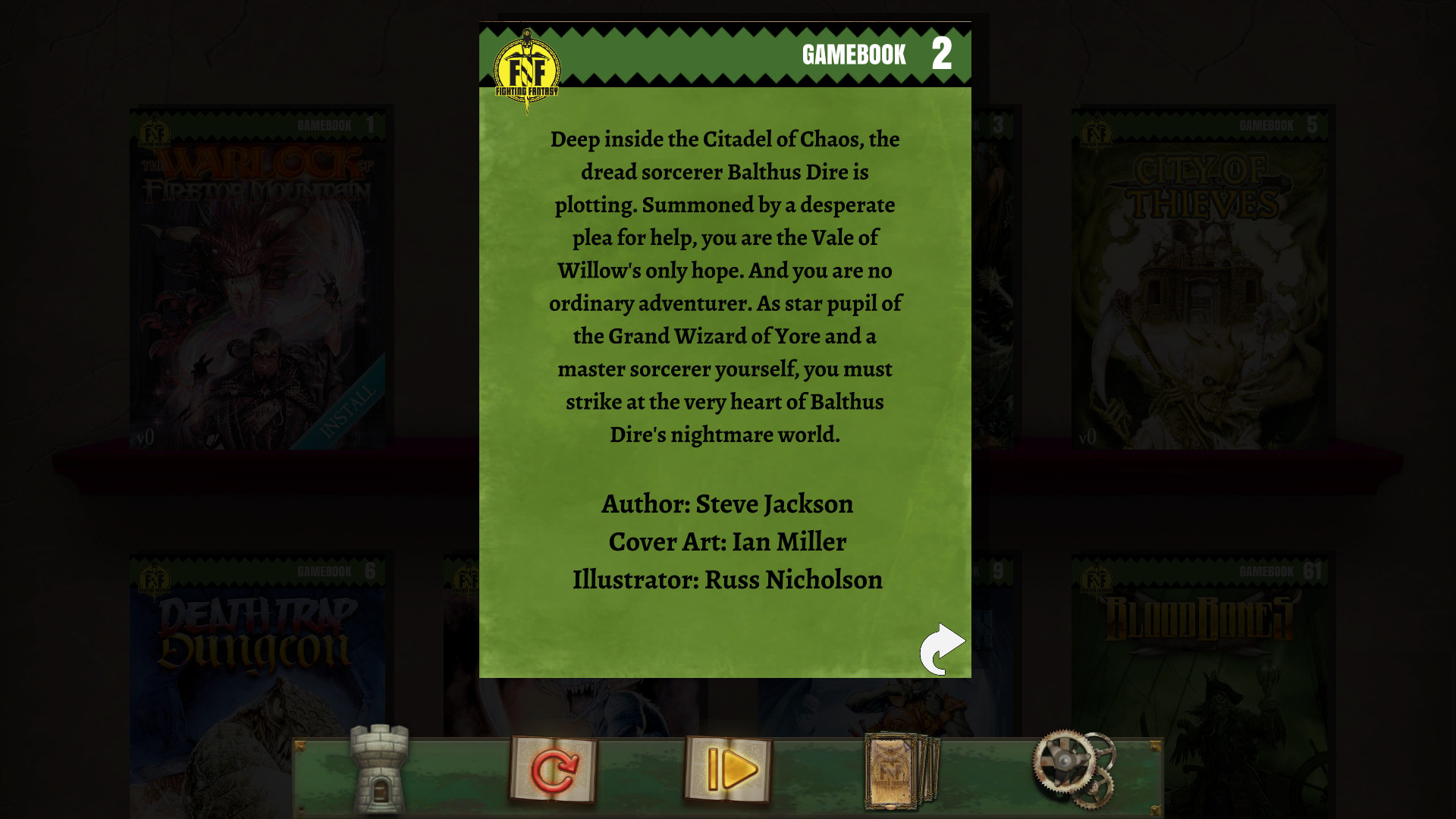 Citadel of Chaos (Fighting Fantasy Classics) screenshot