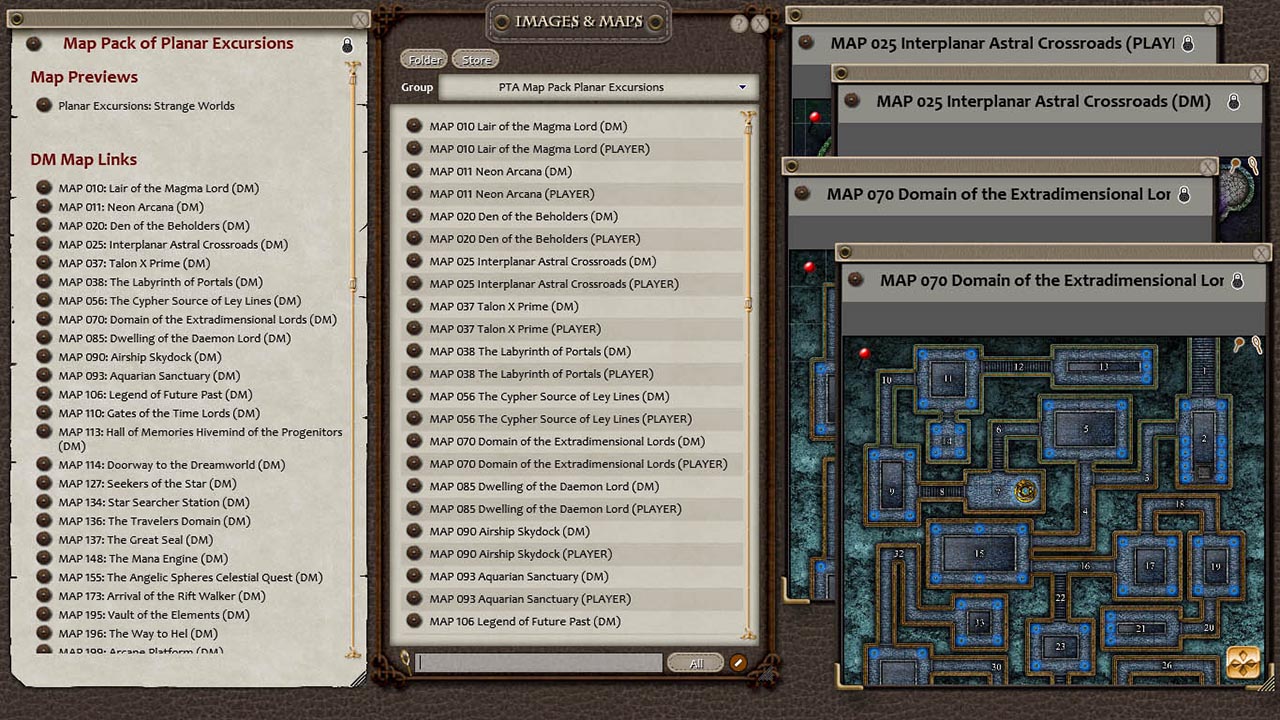 Fantasy Grounds - Paths to Adventure: Planar Excursions Map (Map Pack) screenshot