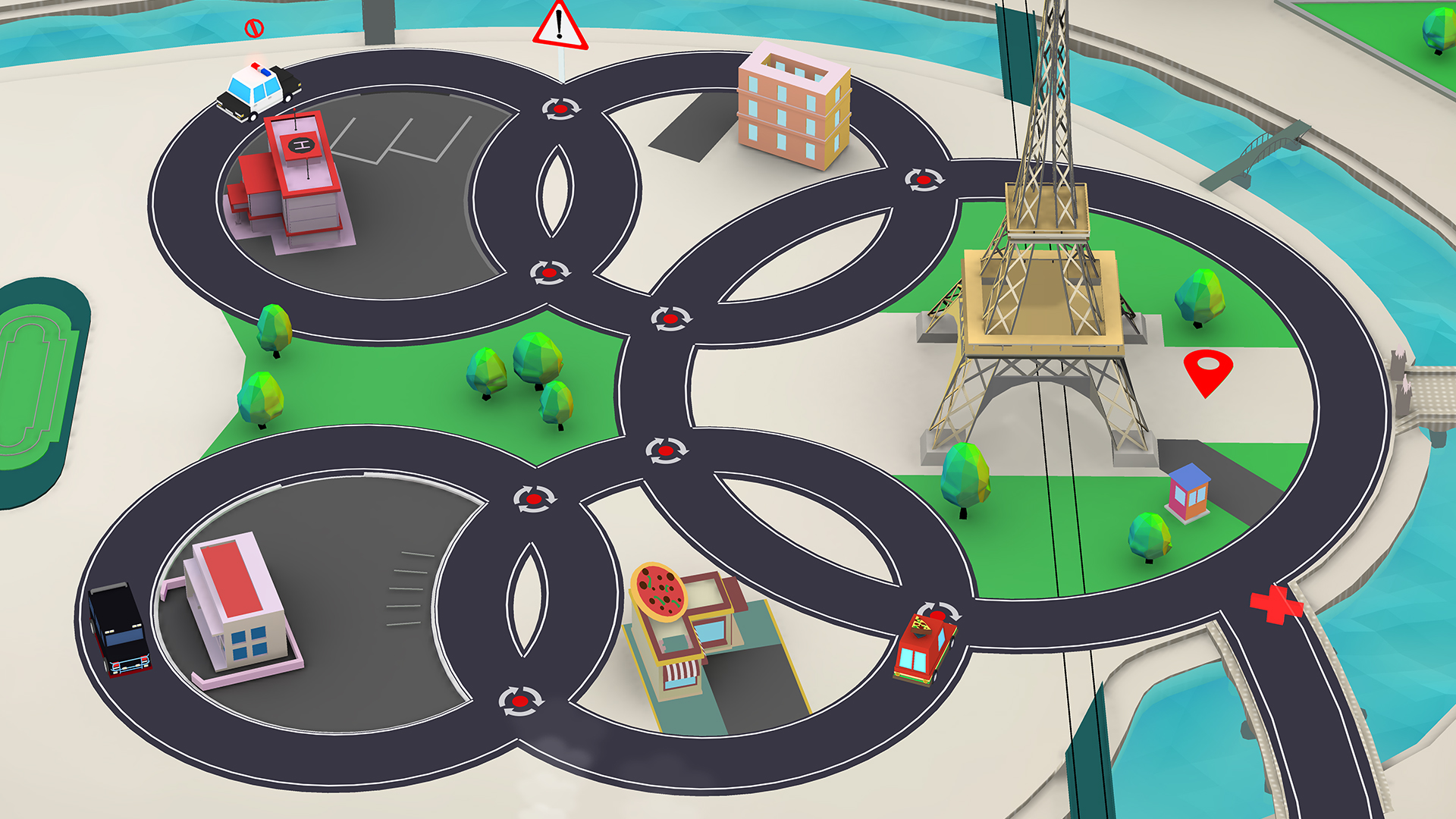 Car Puzzle: Round Ways screenshot