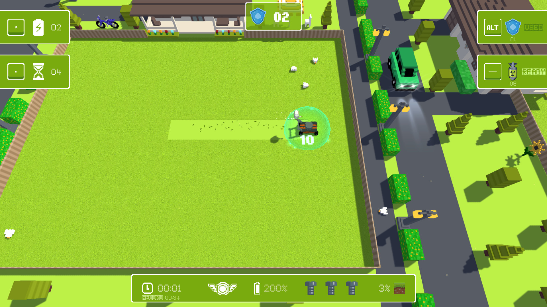 Grass Cutter - Blue Shield screenshot