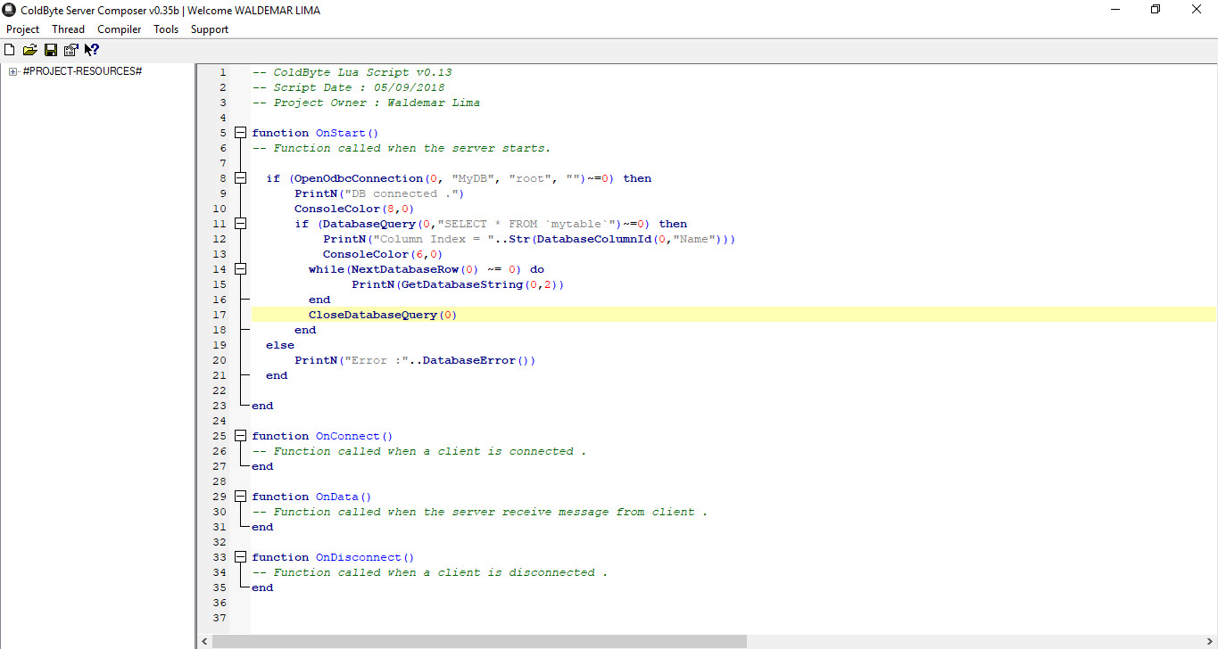 Server Composer screenshot