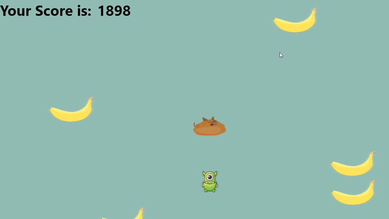 Cat doesn't like banana screenshot