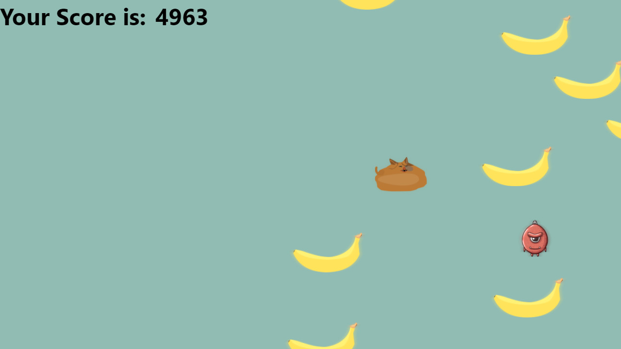 Cat doesn't like banana screenshot