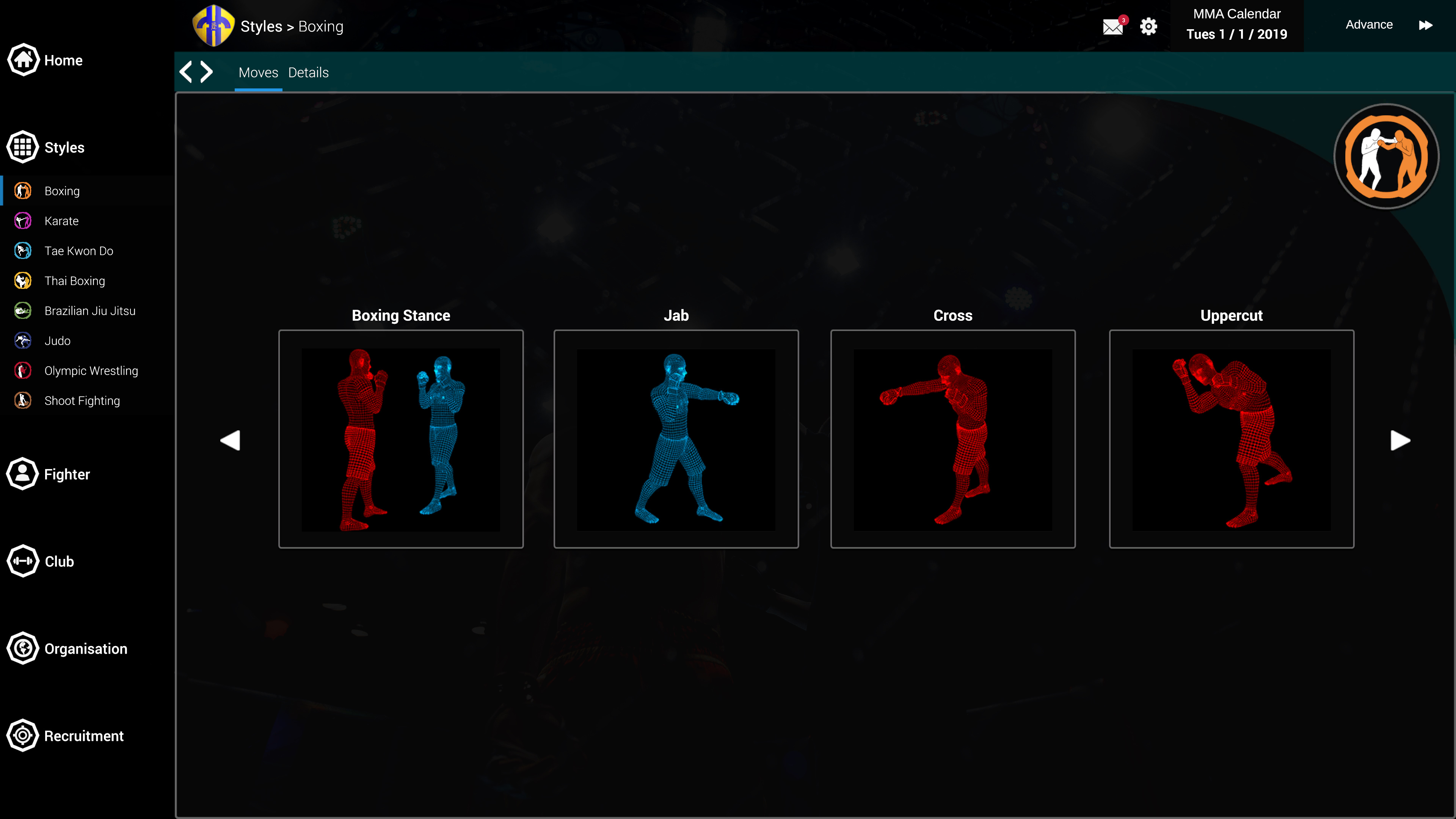 MMA Team Manager screenshot