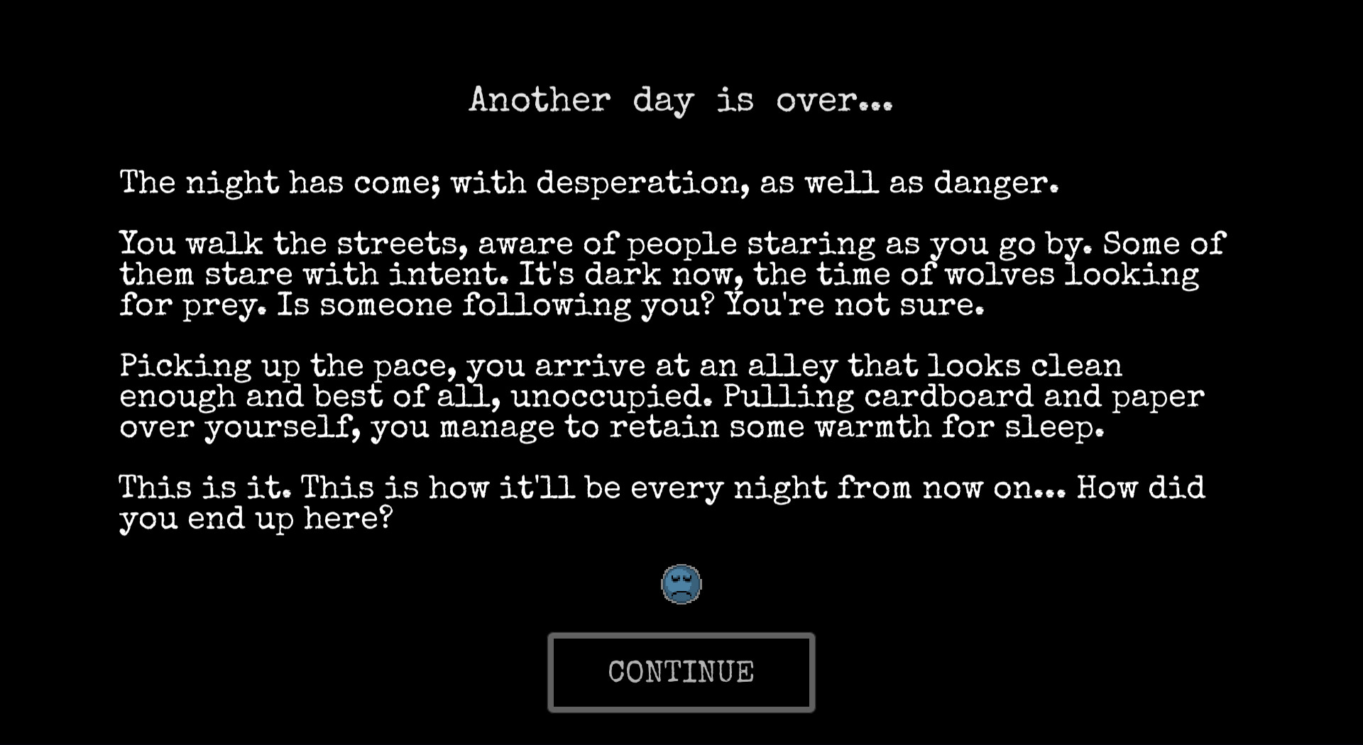 CHANGE: A Homeless Survival Experience screenshot