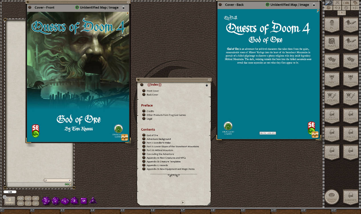 Fantasy Grounds - Quests of Doom 4: God of Ore (5E) screenshot