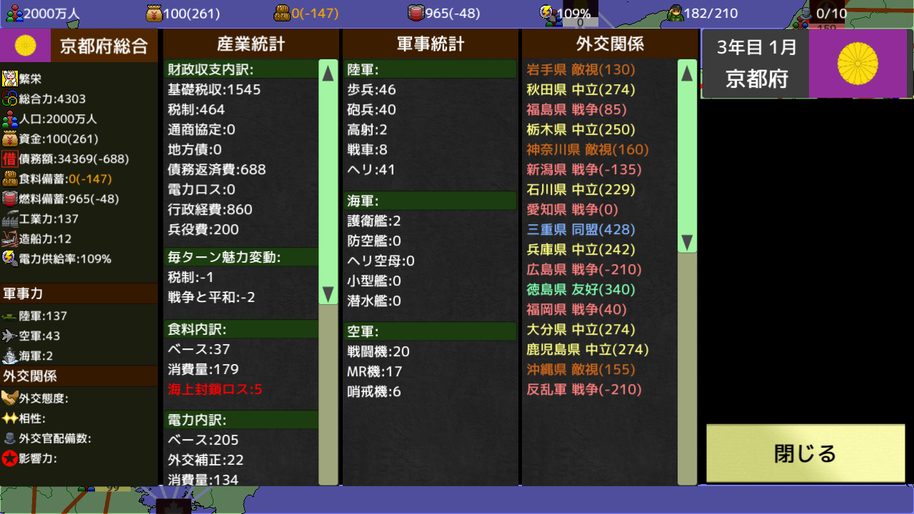 覇県を握れ ～47都道府県大戦～ screenshot