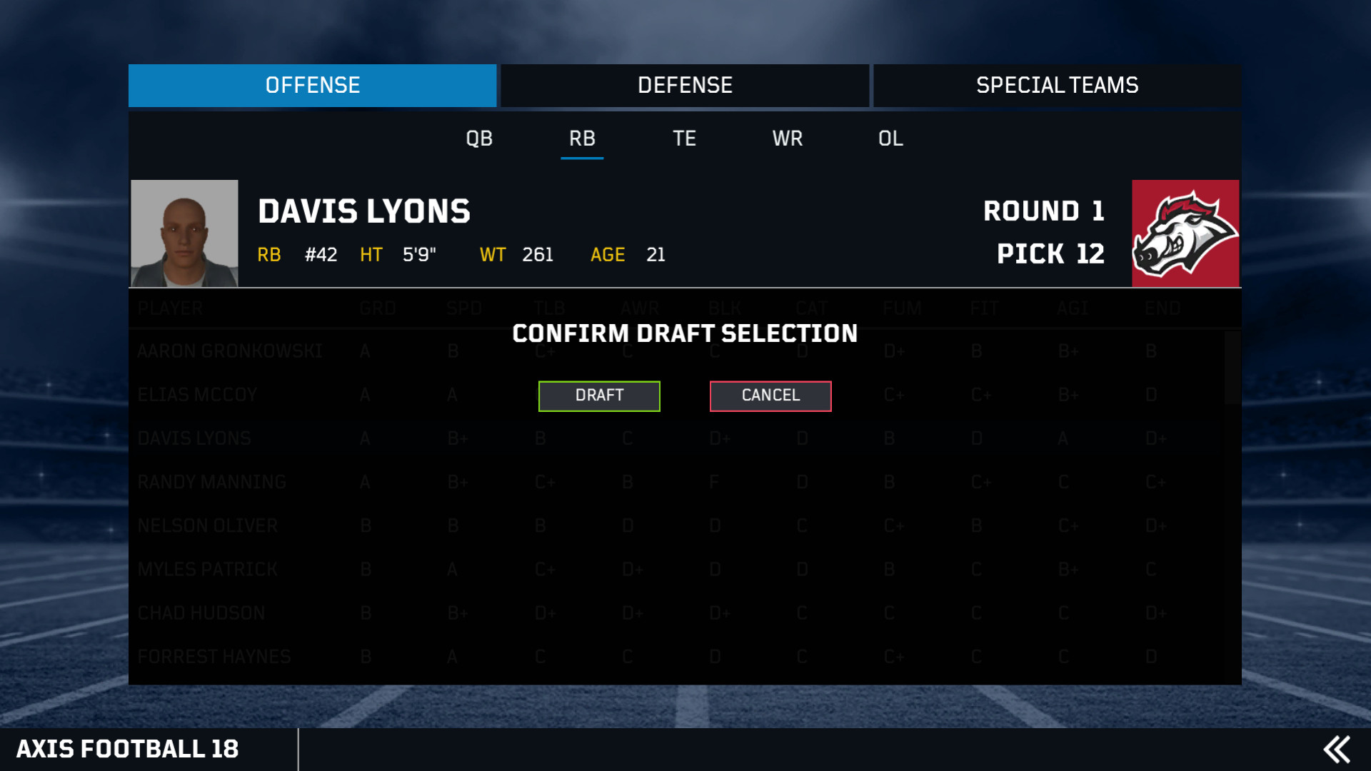 Axis Football 2018 screenshot