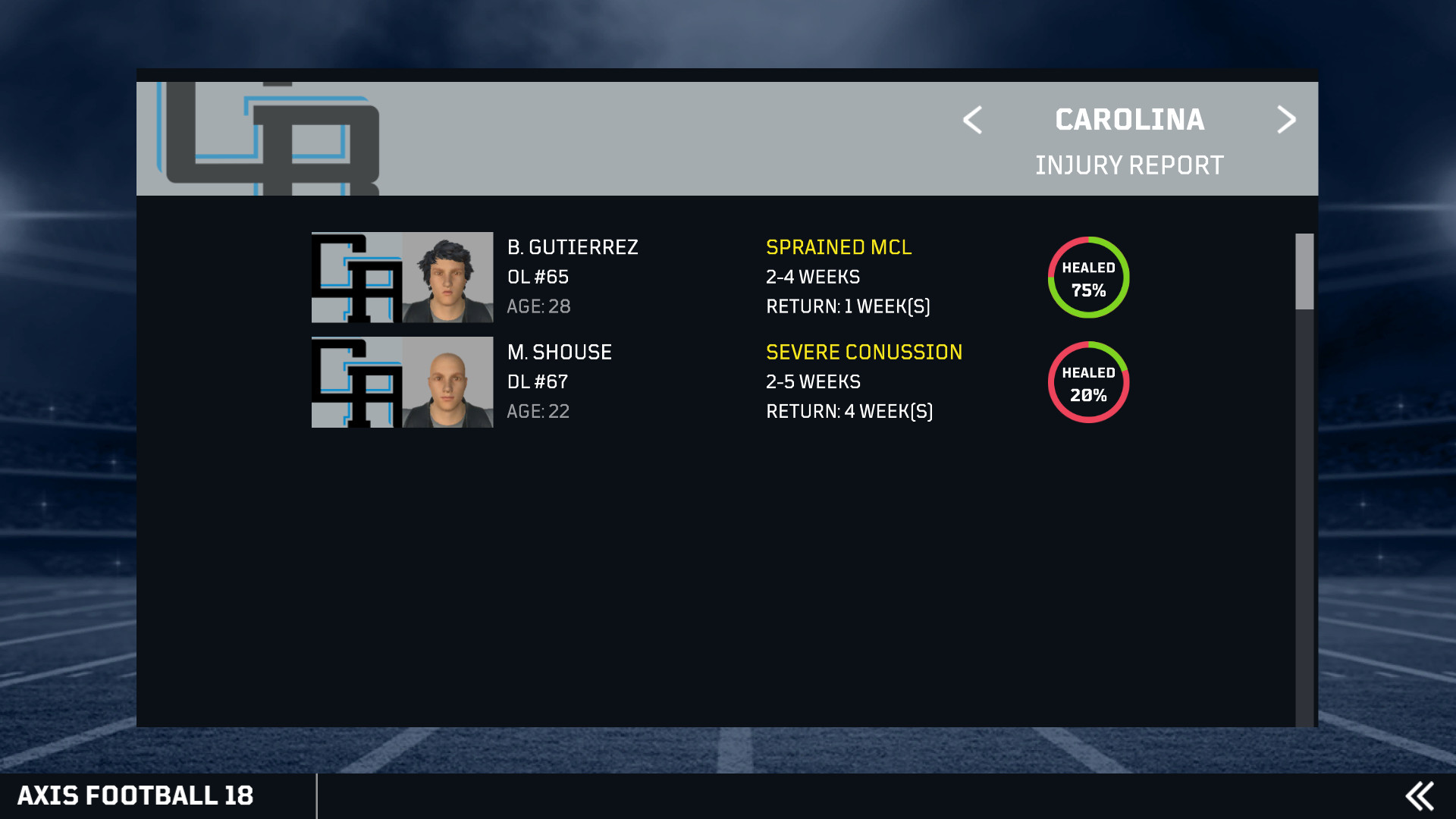 Axis Football 2018 screenshot