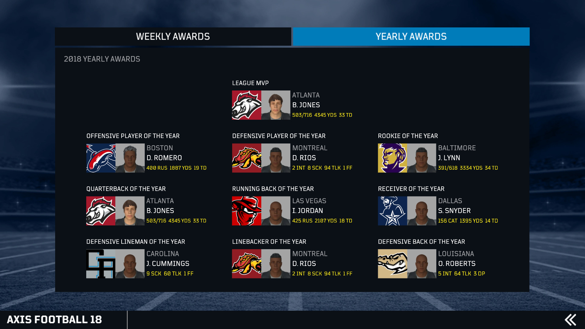 Axis Football 2018 screenshot