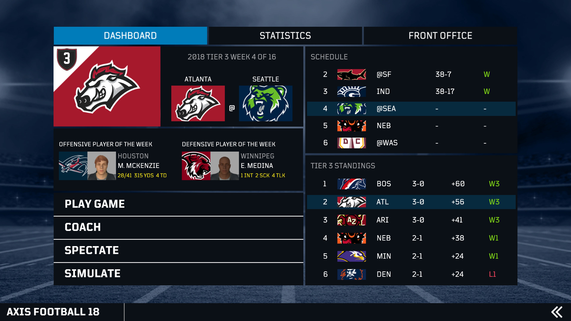Axis Football 2018 screenshot