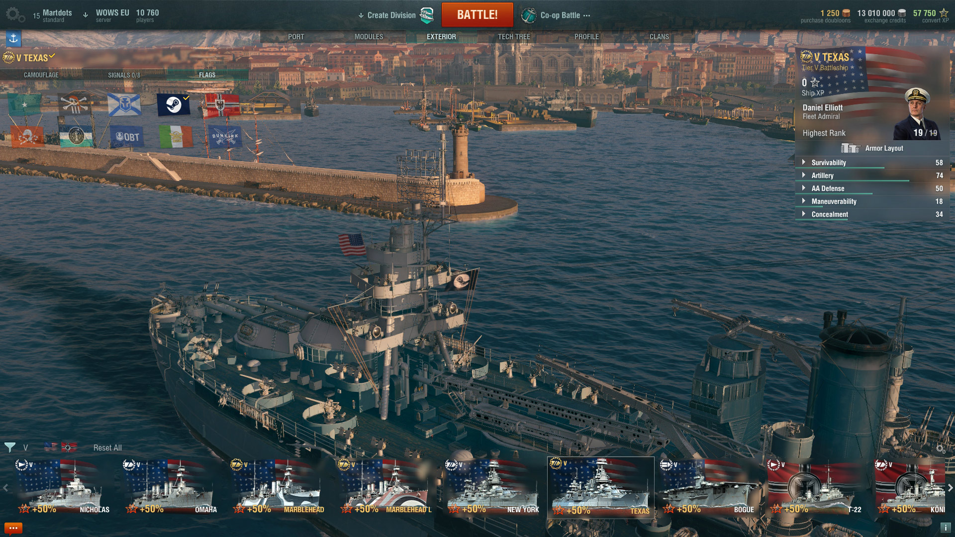 World of Warships — Rental Texas (3 days) screenshot