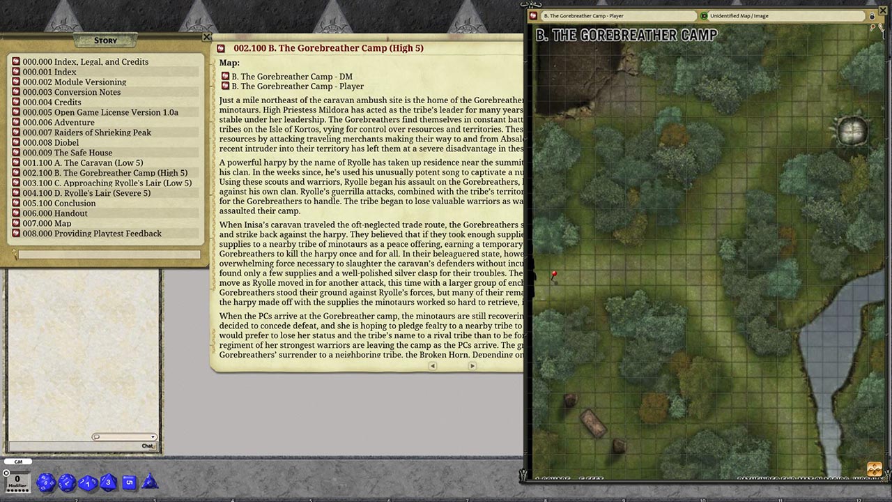 Fantasy Grounds - Pathfinder Society Playtest Scenario #2: Raiders of Shrieking Peak (PFRPG2) screenshot