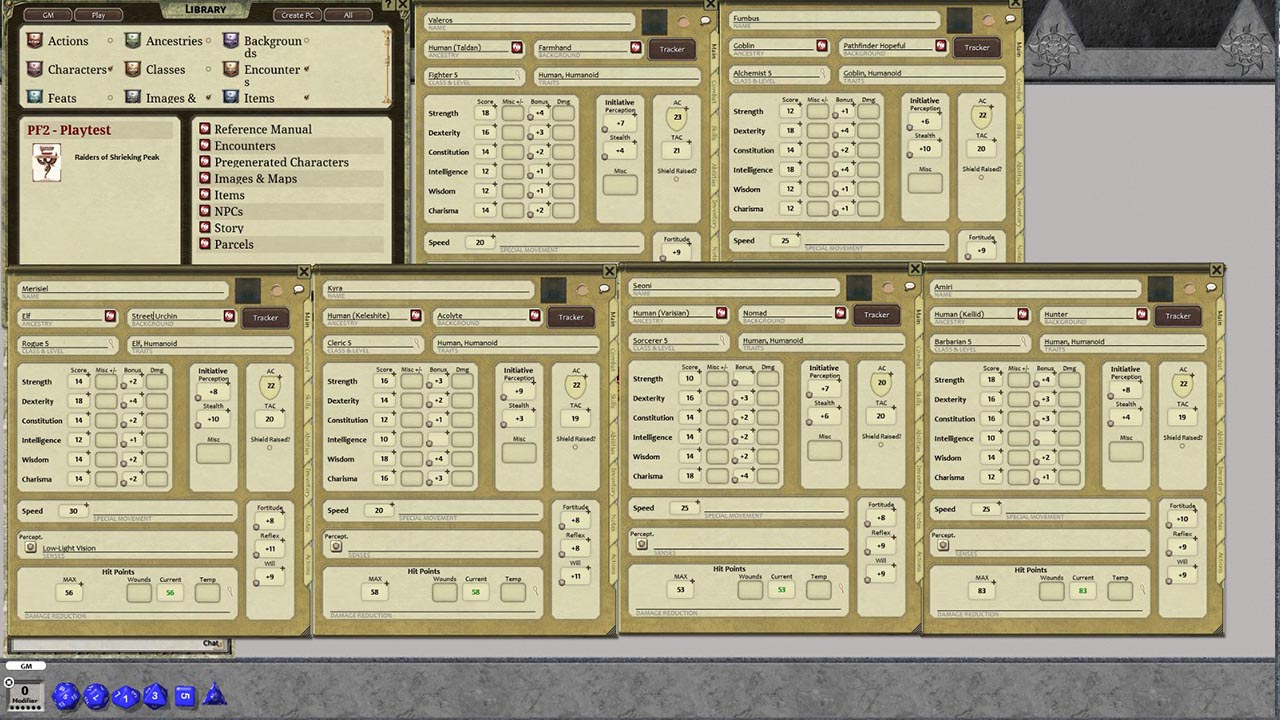 Fantasy Grounds - Pathfinder Society Playtest Scenario #2: Raiders of Shrieking Peak (PFRPG2) screenshot