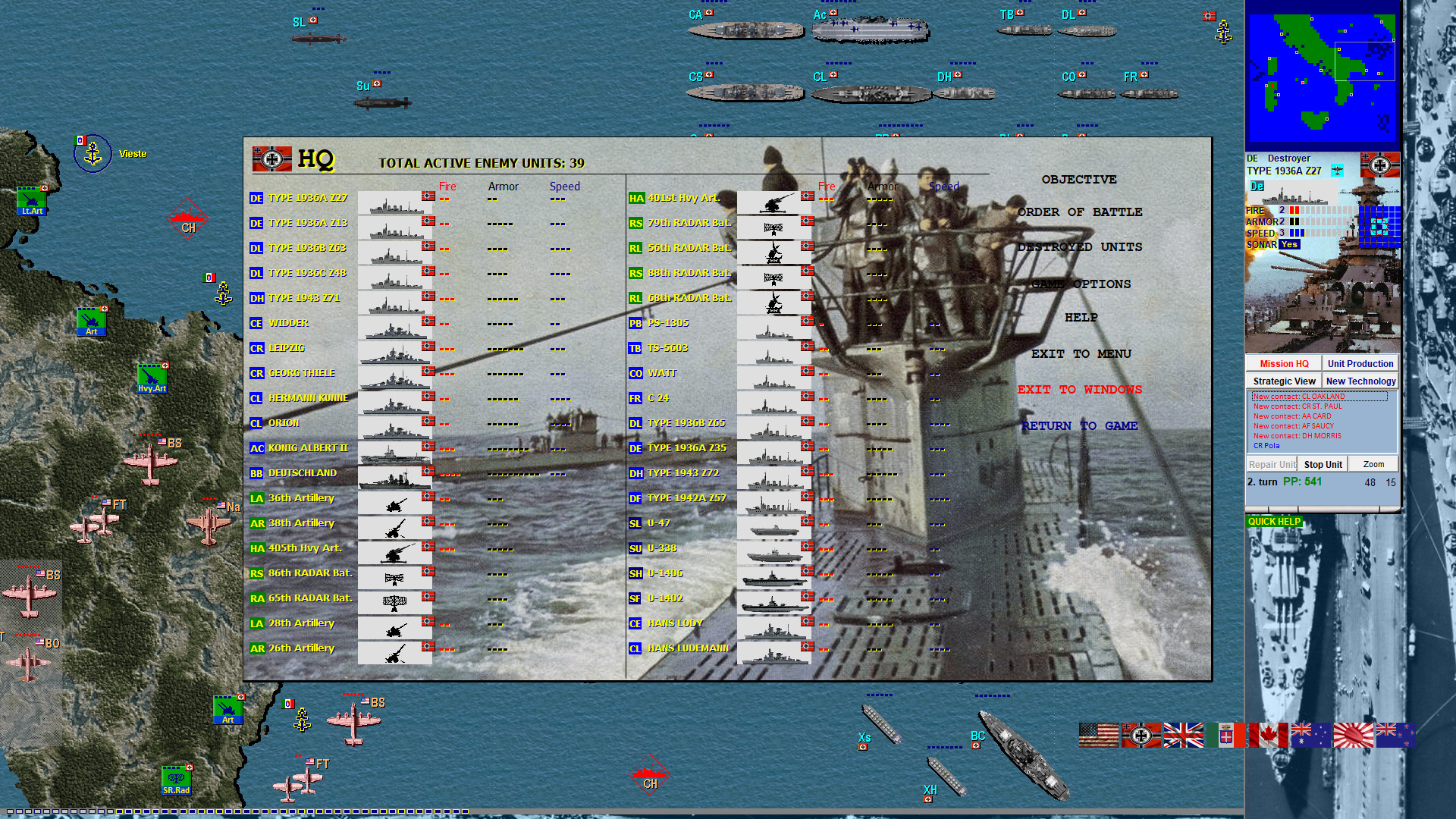 Battleships and Carriers - WW2 Battleship Game screenshot
