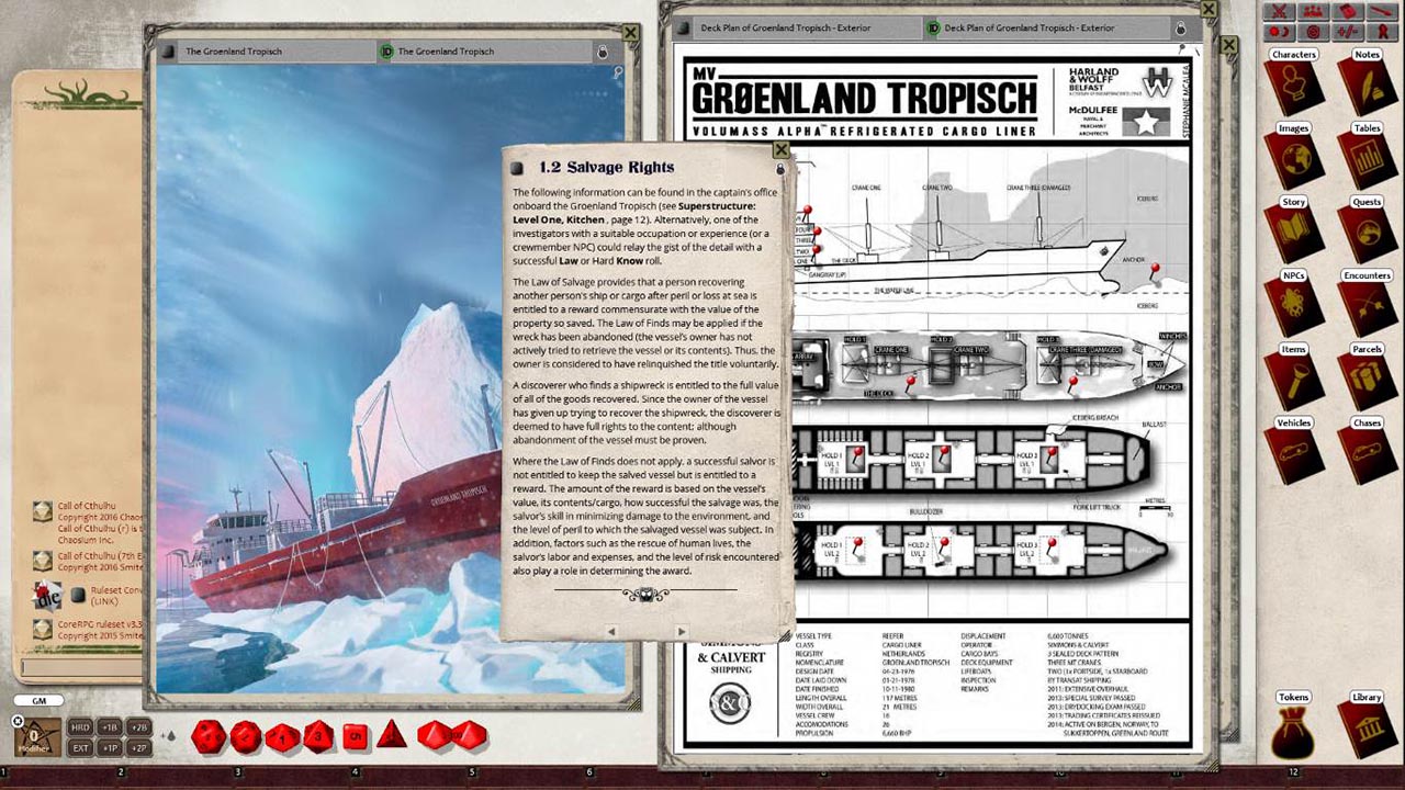 Fantasy Grounds - The Derelict (CoC7E) screenshot