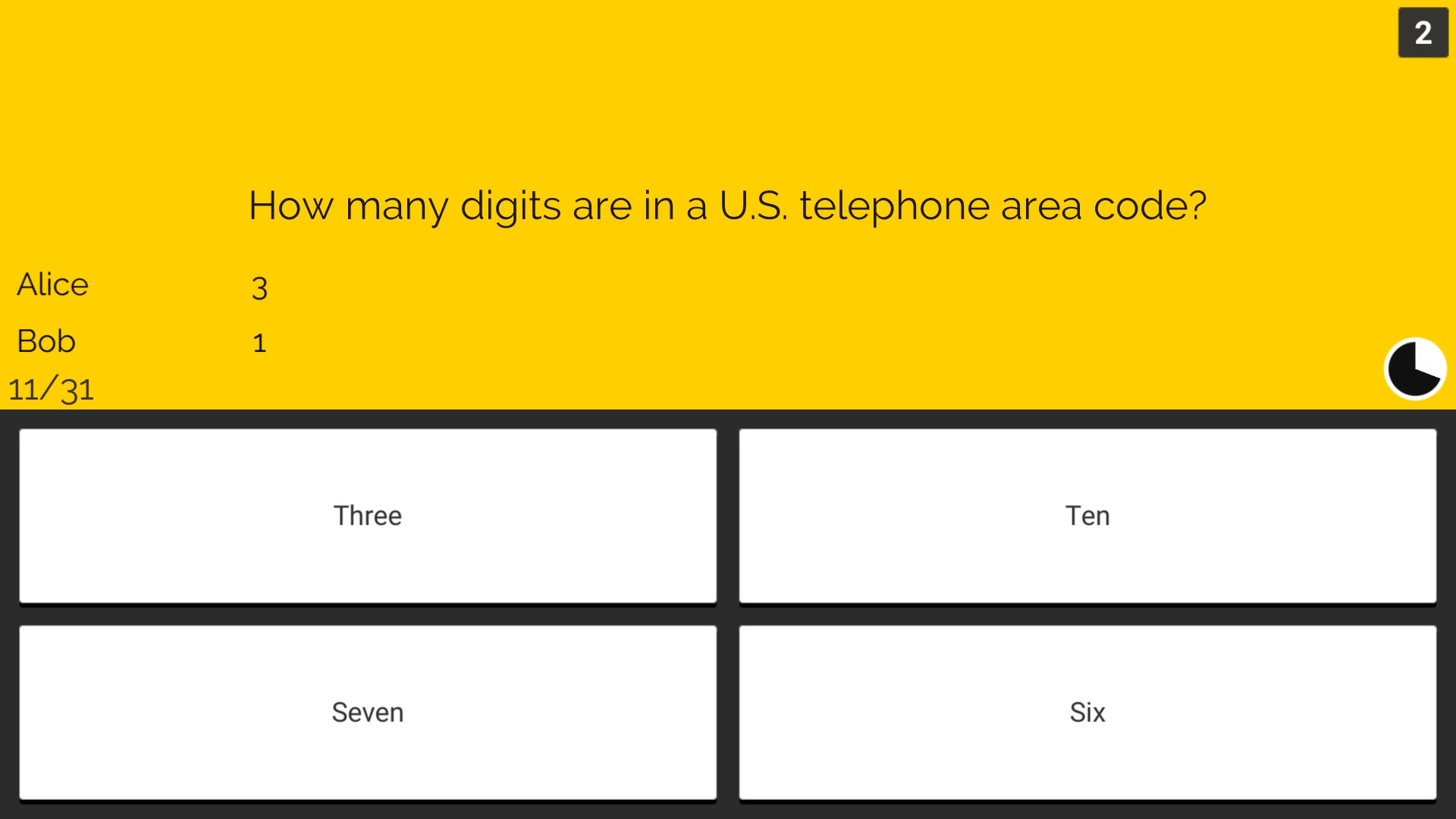 The Yellow Quiz screenshot
