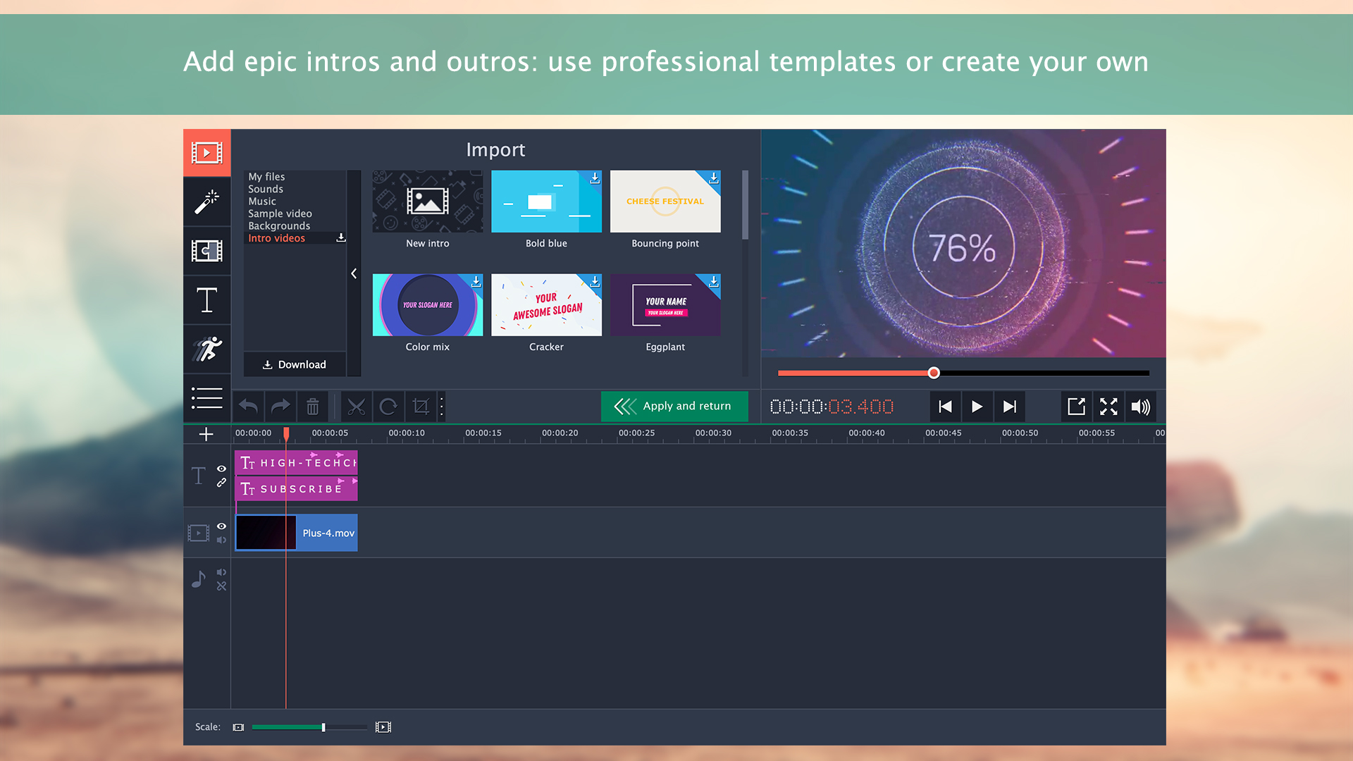 Movavi Video Editor 15 Plus - Video Editing Software screenshot