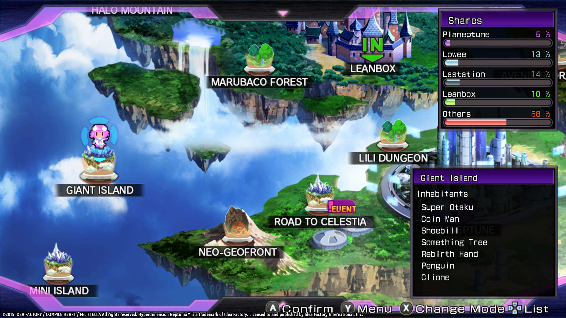 Hyperdimension Neptunia Re;Birth1 Giant Island Dungeon screenshot