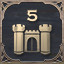 Icon for 5 Upgrades in Stronghold