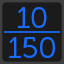 Icon for 10 down, 140 to go