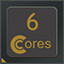 Icon for 6 CPU Cores