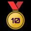 Icon for Collect 10 gold medals.