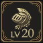 Icon for Reach Lvl 20 with a character