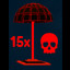 Icon for Die 15 times to piston.