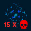 Icon for Die 15 times to gravity.