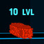Icon for Finish 10 lvl with red box.
