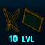 Icon for Finish 10 lvl with with criss cross platform.