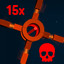 Icon for DIe 15 times to windmill.