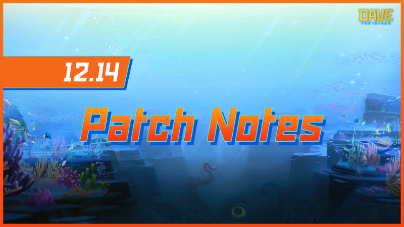 Dave The Diver Released V Patch Notes Steam News