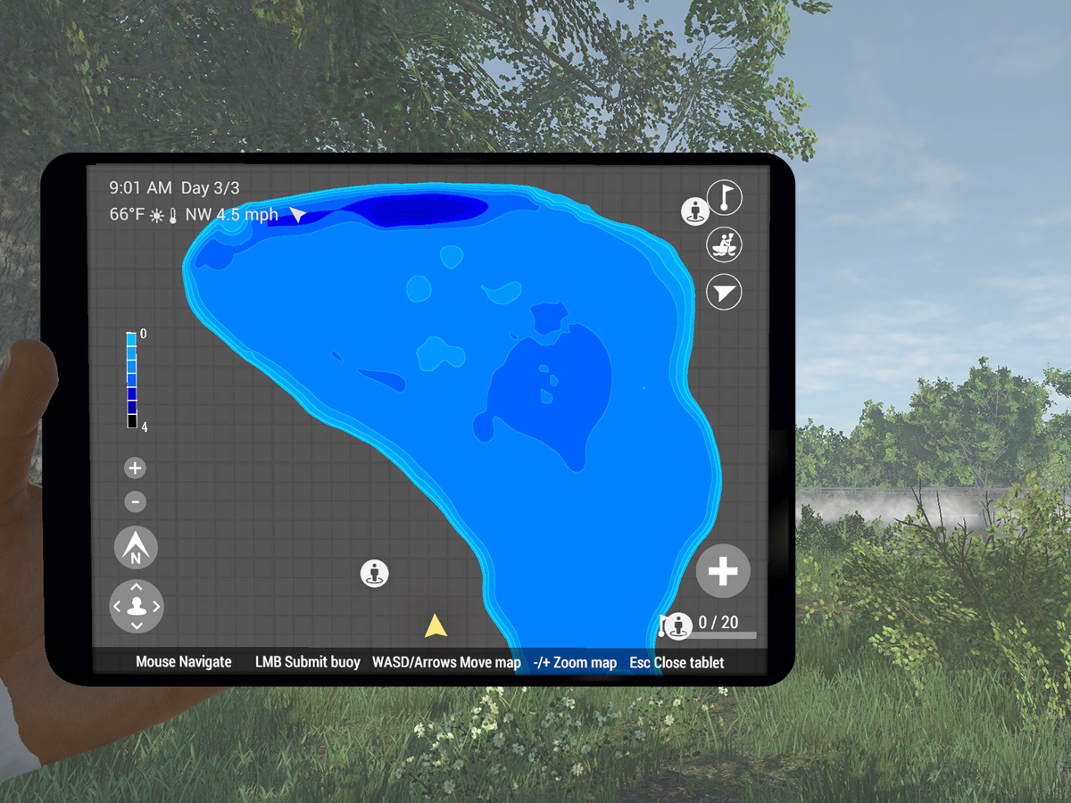 fishing planet lakes map