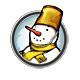 Gold snowman