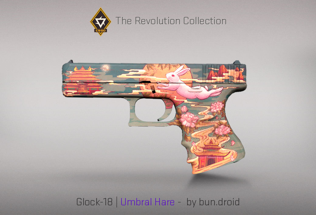 Колекцията „Революция“ — Glock-18 | Umbral Hare | Полусенчест заек — Създадено от bun.droid