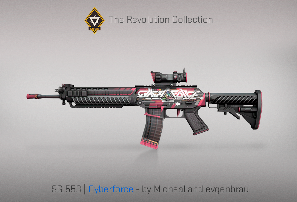 Колекцията „Революция“ — SG 553 | Cyberforce | Кибер сила — Създадено от evgenbrau