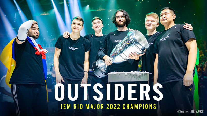 Шампионите от IEM значителния CS:GO шампионат в Рио през 2022 — Outsiders