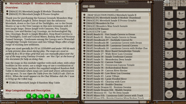 скриншот Fantasy Grounds - Meanders Map Pack: Meredark Jungle II (Map Pack) 0