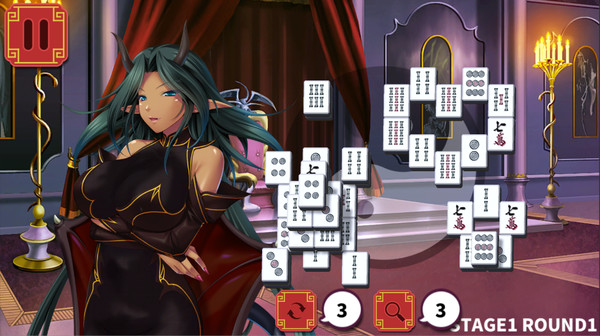 скриншот Mahjong Strip Solitaire: Harem Guild 2