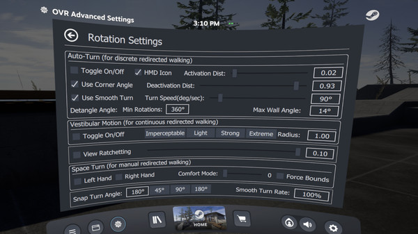 OVR Advanced Settings Screenshot