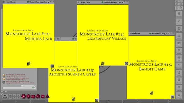 скриншот Fantasy Grounds - Monstrous Lairs #12 to #15: Medusas, Aboleth, Lizardfolk, and Bandits (Any Ruleset) 0